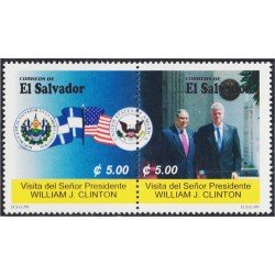 El Salvador 1398/99 1999 Presidente William J. Clinton MNH El Salvador 1398/99 1999 Presidente William J. Clinton MNH