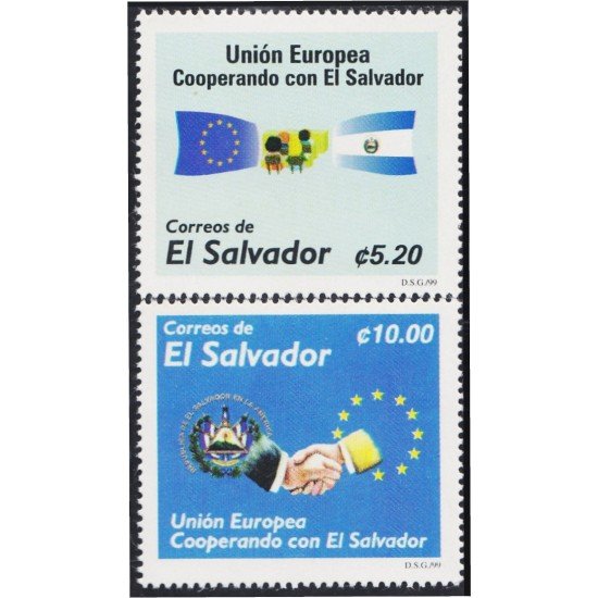 El Salvador 1396/97 1999 Unión Europea cooperando con El SalvadorMNH El Salvador 1396/97 1999 Unión Europea cooperando con El SalvadorMNH