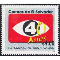 El Salvador 1384 1999 40 Aniversario del Canal 4 de la televisión MNH El Salvador 1384 1999 40 Aniversario del Canal 4 de la televisión MNH