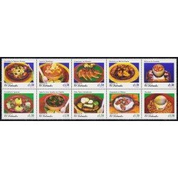 El Salvador 1373/82 1999 Platos típicos MNH El Salvador 1373/82 1999 Platos típicos MNH