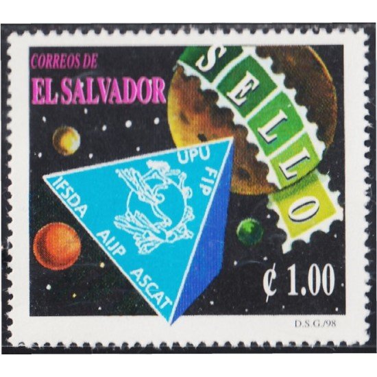 El Salvador 1368 1998 Día Mundial del sello MNH El Salvador 1368 1998 Día Mundial del sello MNH