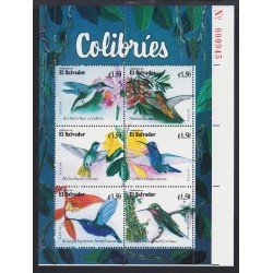 El Salvador 1356/61 1998 Colobries Aves Birds MNH El Salvador 1356/61 1998 Colobries Aves Birds MNH