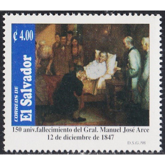 El Salvador 1353 1998 Gral. José Manuel Arce MNH