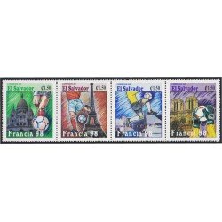 El Salvador 1344a/47a 1998 Copa Mundial de fútbol Francia 98 MNH El Salvador 1344a/47a 1998 Copa Mundial de fútbol Francia 98 MNH