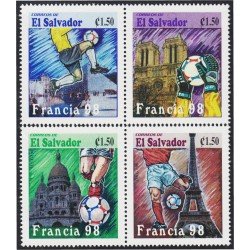 El Salvador 1344/47 1998 Copa Mundial de fútbol Francia 98 MNH El Salvador 1344/47 1998 Copa Mundial de fútbol Francia 98 MNH
