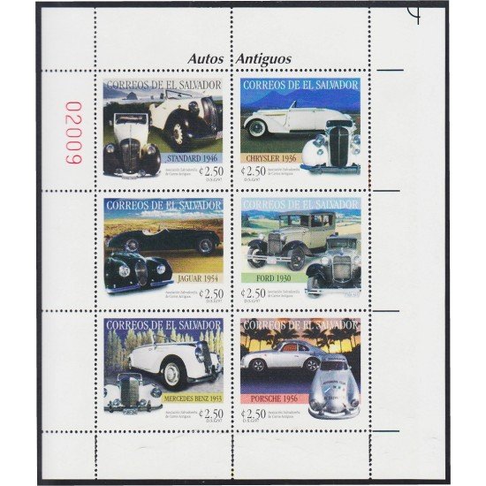 El Salvador 1337/42 1997 Autos Antiguos MNH El Salvador 1337/42 1997 Autos Antiguos MNH