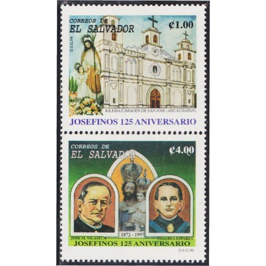 El Salvador 1335/36 1997 Iglesia e imagen de San José MNH El Salvador 1335/36 1997 Iglesia e imagen de San José MNH