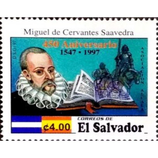 El Salvador 1317 1997 Miguel de Cervantes Saavedra MNH El Salvador 1317 1997 Miguel de Cervantes Saavedra MNH