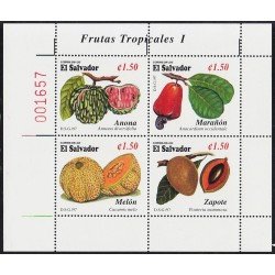 El Salvador 1311/14 1997 Frutas Tropicales MNH El Salvador 1311/14 1997 Frutas Tropicales MNH