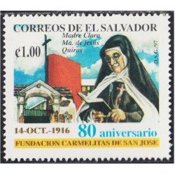 El Salvador 1310 1997 80 Aniversario fundación Carmelitas de San José MNH El Salvador 1310 1997 80 Aniversario fundación Carmelitas de San José MNH