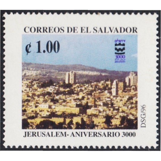 El Salvador 1297 1996 Jerusalén Aniversario 3000 MNH El Salvador 1297 1996 Jerusalén Aniversario 3000 MNH