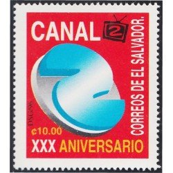 El Salvador 1290 1996 XXX Aniversario Canal 2 MNH El Salvador 1290 1996 XXX Aniversario Canal 2 MNH