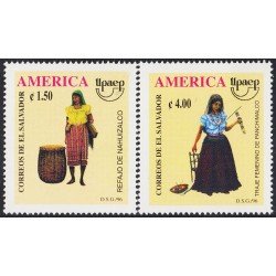 El Salvador 1287/88 1996 América Upaep Trajes femeninos MNH El Salvador 1287/88 1996 América Upaep Trajes femeninos MNH