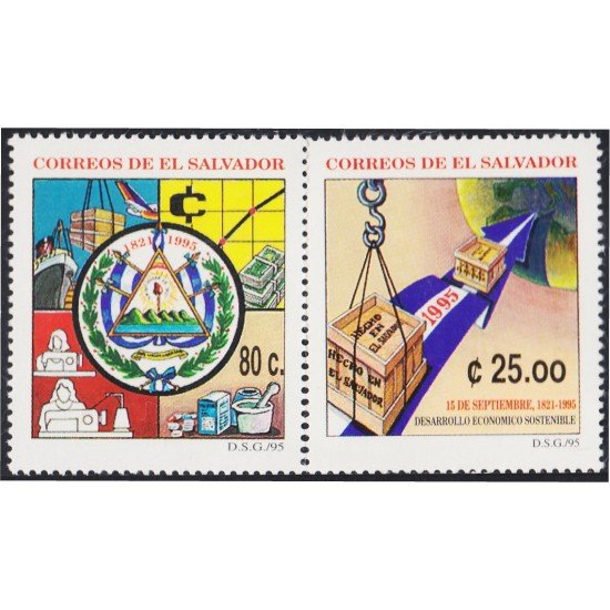 El Salvador 1285/86 1996 Desarrollo Económico sostenible MNH El Salvador 1285/86 1996 Desarrollo Económico sostenible MNH