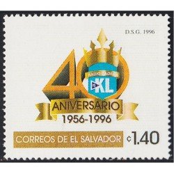 El Salvador 1280 1996 40 Aniversario Radio Cadena KL MNH El Salvador 1280 1996 40 Aniversario Radio Cadena KL MNH