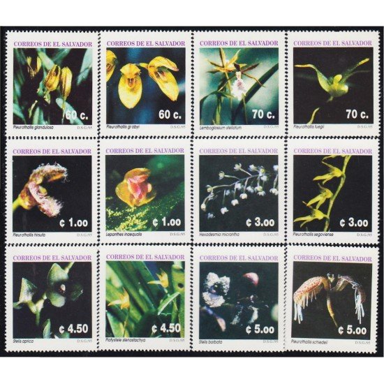 El Salvador 1246/57 1995 Flores flowers MNH