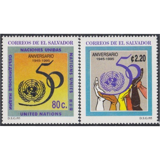 El Salvador 1242/43 1995 50 Aniversario de la ONU MNH