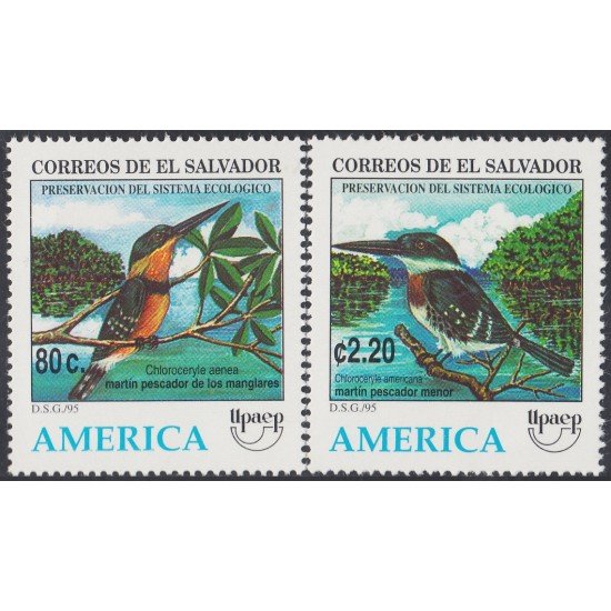 El Salvador 1240/41 1995 América Upaep Preservación del sistema ecológico MNH El Salvador 1240/41 1995 América Upaep Preservación del sistema ecológico MNH