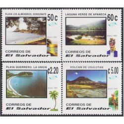 El Salvador 1236/39 1995 Turismo Playas Laguna Volcán MNH El Salvador 1236/39 1995 Turismo Playas Laguna Volcán MNH