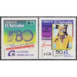 El Salvador 1233/34 1995 80 Años de la Compañía de Seguros El Salvador 1233/34 1995 80 Años de la Compañía de Seguros