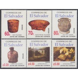 El Salvador 1226/31 1995 Joyas de Ceren MNH El Salvador 1226/31 1995 Joyas de Ceren MNH