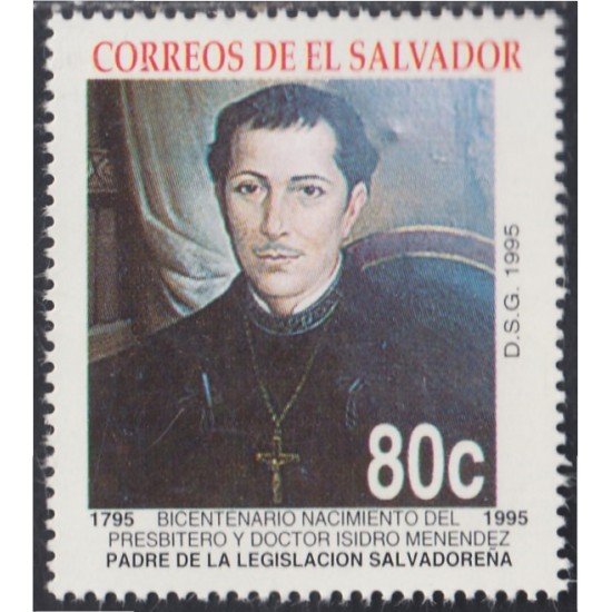 El Salvador 1223 1995 Dr. Isidro Menéndez MNH El Salvador 1223 1995 Dr. Isidro Menéndez MNH