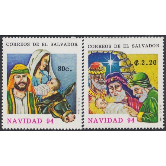El Salvador 1221/22 1994 Navidad Christmas MNH El Salvador 1221/22 1994 Navidad Christmas MNH
