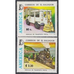 El Salvador 1217/18 1994 América Upaep Vehículo transporte postal MNH El Salvador 1217/18 1994 América Upaep Vehículo transporte postal MNH