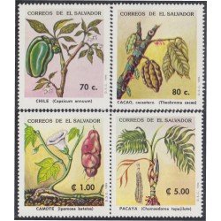 El Salvador 1209/12 1994 Flora Plantas alimenticias MNH El Salvador 1209/12 1994 Flora Plantas alimenticias MNH
