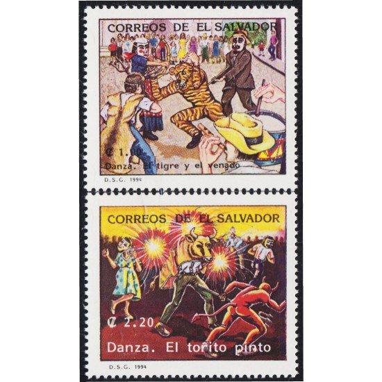 El Salvador 1200/01 1994 Danzas populares MNH El Salvador 1200/01 1994 Danzas populares MNH