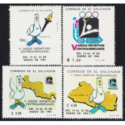 El Salvador 1185/88 1993 V Juegos deportivos centroamericanos MNH El Salvador 1185/88 1993 V Juegos deportivos centroamericanos MNH
