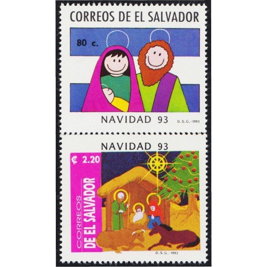 El Salvador 1183/84 1993 Navidad Christmas MNH El Salvador 1183/84 1993 Navidad Christmas MNH