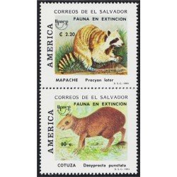 El Salvador 1178/79 1993 Upaep Fauna en Extinción MNH El Salvador 1178/79 1993 Upaep Fauna en Extinción MNH