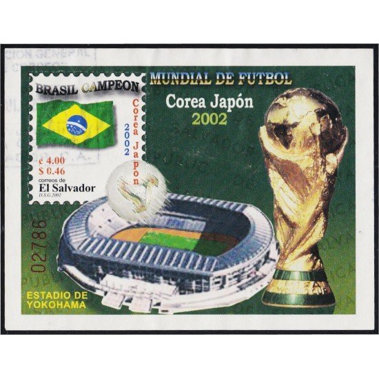 El Salvador HB 49 2002 Copa del Mundo de Fútbol 2002 en Corea usados El Salvador HB 49 2002 Copa del Mundo de Fútbol 2002 en Corea usados