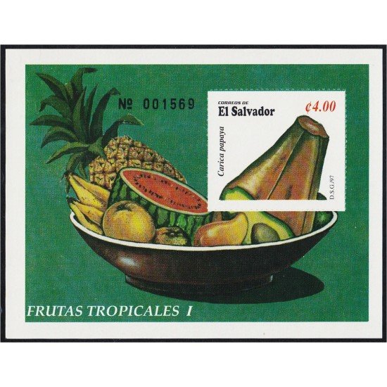 El Salvador HB 42 1997 Frutas Tropicales MNH El Salvador HB 42 1997 Frutas Tropicales MNH