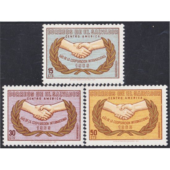 El Salvador A- 200/02 1965 Año de la Cooperación Internacional MNH
