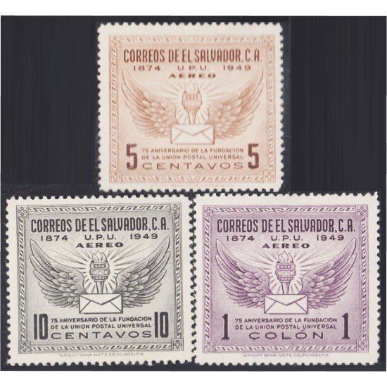 El Salvador A- 104/06 1949 75 Aniversario de la UPU MNH El Salvador A- 104/06 1949 75 Aniversario de la UPU MNH
