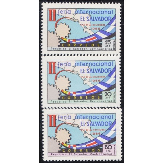 El Salvador A- 214/16 1966 II Feria Internacional del Salvador MNH El Salvador A- 214/16 1966 II Feria Internacional del Salvador MNH