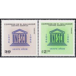 El Salvador A- 212/13 1966 UNESCO MNH El Salvador A- 212/13 1966 UNESCO MNH