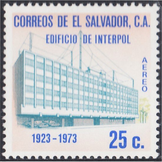 El Salvador A- 320 1974 Edificio de Interpol MNH El Salvador A- 320 1974 Edificio de Interpol MNH