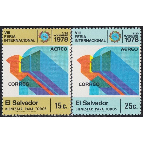 El Salvador A- 415/16 1978 VIII Feria Internacional MNH El Salvador A- 415/16 1978 VIII Feria Internacional MNH