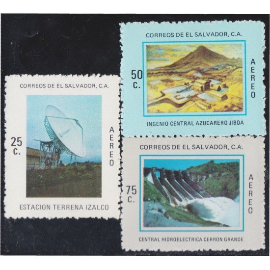El Salvador A- 376/78 1977 Estación terrenal Ingenio Azucarero Central Hidroeléctrica MNH