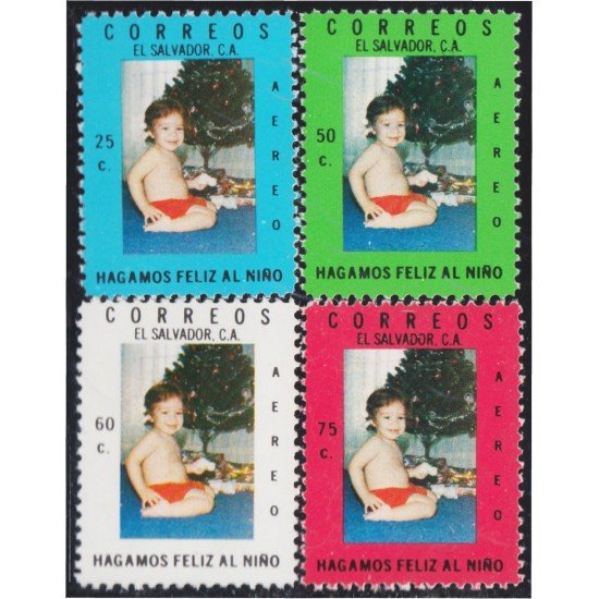 El Salvador A- 370/73 1976 Hagamos feliz al niño MNH El Salvador A- 370/73 1976 Hagamos feliz al niño MNH