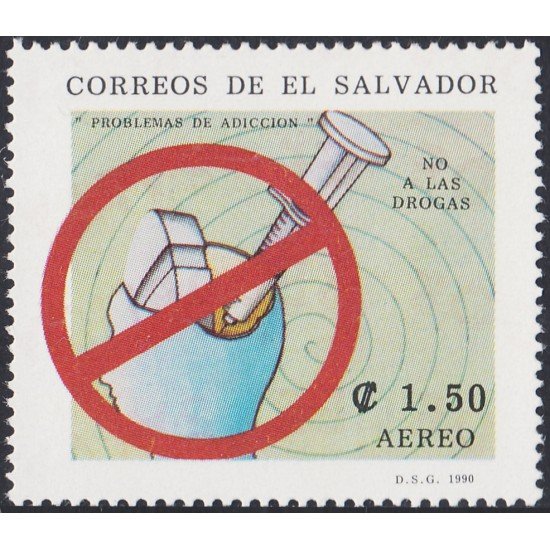 El Salvador A- 680 1990 No a las drogas MNH El Salvador A- 680 1990 No a las drogas MNH