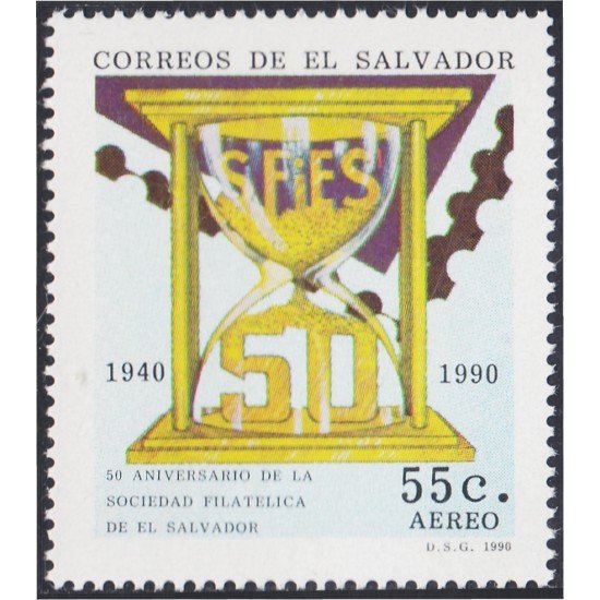 El Salvador A- 679 1990 50 Aniversario de la Sociedad filatélica del Salvador MNH El Salvador A- 679 1990 50 Aniversario de la Sociedad filatélica del Salvador MNH