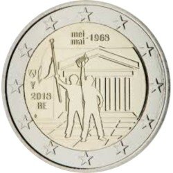 Bélgica 2018 2 € euros conmemorativos Mayo del 68 Bélgica 2018 2 € euros conmemorativos Mayo del 68