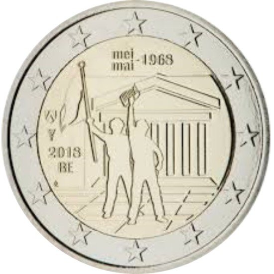 Bélgica 2018 2 € euros conmemorativos Mayo del 68 Bélgica 2018 2 € euros conmemorativos Mayo del 68