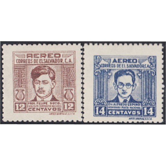 El Salvador A- 89/90 1947 Felipe Soto y Alfredo Espinó MH El Salvador A- 89/90 1947 Felipe Soto y Alfredo Espinó MH