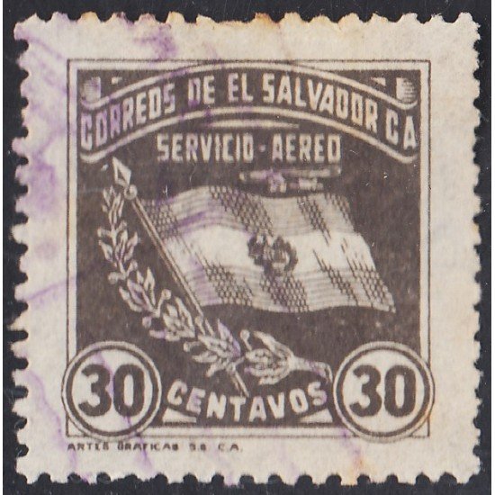 El Salvador A- 41 1935 Bandera Nacional usados El Salvador A- 41 1935 Bandera Nacional usados