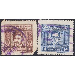 El Salvador A- 89/90 1947 Felipe Soto y Alfredo Espinó usados El Salvador A- 89/90 1947 Felipe Soto y Alfredo Espinó usados